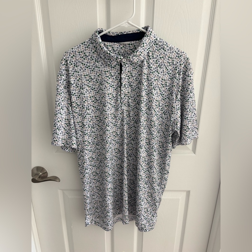 Swannies Golf Polo Patterned Men's White Shirt
